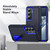 Samsung Galaxy S26 Rugged PC Hybrid Silicone Phone Case with Holder - Dark Blue+Royal Blue