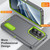Samsung Galaxy S26 Rugged PC Hybrid Silicone Phone Case with Holder - Grey+Fresh Green