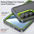 Samsung Galaxy S26 Rugged PC Hybrid Silicone Phone Case with Holder - Grey+Fresh Green