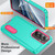 Samsung Galaxy S26 Rugged PC Hybrid Silicone Phone Case with Holder - Light Green+Rose Red