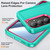 Samsung Galaxy S26 Rugged PC Hybrid Silicone Phone Case with Holder - Light Green+Rose Red
