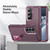 Samsung Galaxy S26 Rugged PC Hybrid Silicone Phone Case with Holder - Purple+Pink