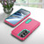 Samsung Galaxy S26 Rugged PC Hybrid Silicone Phone Case with Holder - Rose Red+Light Green