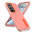Samsung Galaxy S26 Rugged PC Hybrid Silicone Phone Case with Holder - Transparent+Orange