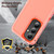 Samsung Galaxy S26 Rugged PC Hybrid Silicone Phone Case with Holder - Transparent+Orange