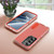 Samsung Galaxy S26 Rugged PC Hybrid Silicone Phone Case with Holder - Transparent+Orange
