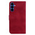 Samsung Galaxy S26 Seven-shaped Embossed Leather Phone Case - Red