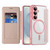 Samsung Galaxy S26 Shield MagSafe RFID Anti-theft Rhombus Leather Phone Case - Pink