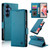 Samsung Galaxy S26 Side Buckle Magnetic Frosted Leather Phone Case - Blue