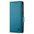 Samsung Galaxy S26 Side Buckle Magnetic Frosted Leather Phone Case - Blue