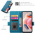 Samsung Galaxy S26 Side Buckle Magnetic Frosted Leather Phone Case - Blue