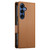 Samsung Galaxy S26 Side Buckle Magnetic Frosted Leather Phone Case - Brown