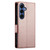 Samsung Galaxy S26 Side Buckle Magnetic Frosted Leather Phone Case - Rose Gold