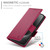 Samsung Galaxy S26 Side Buckle Magnetic Frosted Leather Phone Case - Wine Red