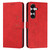 Samsung Galaxy S26 Skin Feel Heart Embossed Leather Phone Case with Long Lanyard - Red