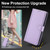 Samsung Galaxy S26 Skin Feel Pure Color Card Slots Leather Phone Case with Dual Lanyard - Purple