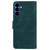 Samsung Galaxy S26 Skin Feel Pure Color Flip Leather Phone Case - Green