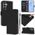 Samsung Galaxy S26 Skin Feel Solid Color Leather Phone Case with Lanyard - Black
