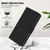Samsung Galaxy S26 Skin Feel Solid Color Leather Phone Case with Lanyard - Black