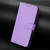 Samsung Galaxy S26 Skin Feel Solid Color Leather Phone Case with Lanyard - Lavender Purple