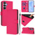 Samsung Galaxy S26 Skin Feel Solid Color Leather Phone Case with Lanyard - Rose Red