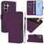 Samsung Galaxy S26 Skin Feel Solid Color Leather Phone Case with Lanyard - Violet