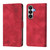 Samsung Galaxy S26 Skin-feel Embossed Leather Phone Case - Red