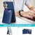 Samsung Galaxy S26 Solid Color Card Slots Bracket PU Phone Case - Blue