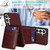 Samsung Galaxy S26 Solid Color Card Slots Bracket PU Phone Case - Brown