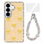 Samsung Galaxy S26 Sparkling IMD Colorful Bow Phone Case with Bracelet - Glitter Light Yellow