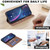 Samsung Galaxy S26 Splicing Color Hollow Flower Pattern RFID Leather Phone Case - Brown