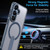 Samsung Galaxy S26 Star Shine Series TPU + PC MagSafe Phone Case with Fold Holder - Navy Blue