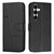 Samsung Galaxy S26 Stitching Calf Texture Buckle Leather Phone Case - Black
