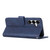Samsung Galaxy S26 Stitching Calf Texture Buckle Leather Phone Case - Blue