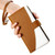 Samsung Galaxy S26 Stitching Multi-card Zipper Wallet Leather Phone Case with Short Strap - Brown