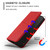 Samsung Galaxy S26 Strong Magnetic Frosted Flip Leather Phone Case - Red