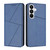 Samsung Galaxy S26 Strong Magnetic Frosted Flip Leather Phone Case - Royal Blue