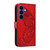 Samsung Galaxy S26 Swallowtail Butterfly Embossed Leather Phone Case - Red
