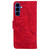 Samsung Galaxy S26 Tiger Embossing Pattern Flip Leather Phone Case - Red
