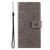 Samsung Galaxy S26 Totem Flower Embossed Leather Phone Case with Lanyard - Grey