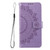 Samsung Galaxy S26 Totem Flower Embossed Leather Phone Case with Lanyard - Purple