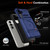 Samsung Galaxy S26 TPU Hybrid PC Shockproof Card Phone Case with Metal Ring Holder - Blue