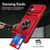 Samsung Galaxy S26 TPU Hybrid PC Shockproof Card Phone Case with Metal Ring Holder - Red