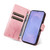 Samsung Galaxy S26 Tree & Cat Embossed Pattern Flip Leather Phone Case - Rose Gold