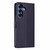 Samsung Galaxy S26 Tree Cat Embossed Flip Vegan Leather Phone Case - Dark Blue