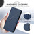 Samsung Galaxy S26 Triangle Pattern Buckle Clasp Leather Phone Case - Royal Blue
