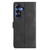 Samsung Galaxy S26 Triangles Embossed Leather Phone Case - Black
