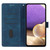 Samsung Galaxy S26 Triangles Embossed Leather Phone Case - Blue