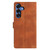 Samsung Galaxy S26 Triangles Embossed Leather Phone Case - Brown