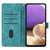 Samsung Galaxy S26 Triangles Embossed Leather Phone Case - Green